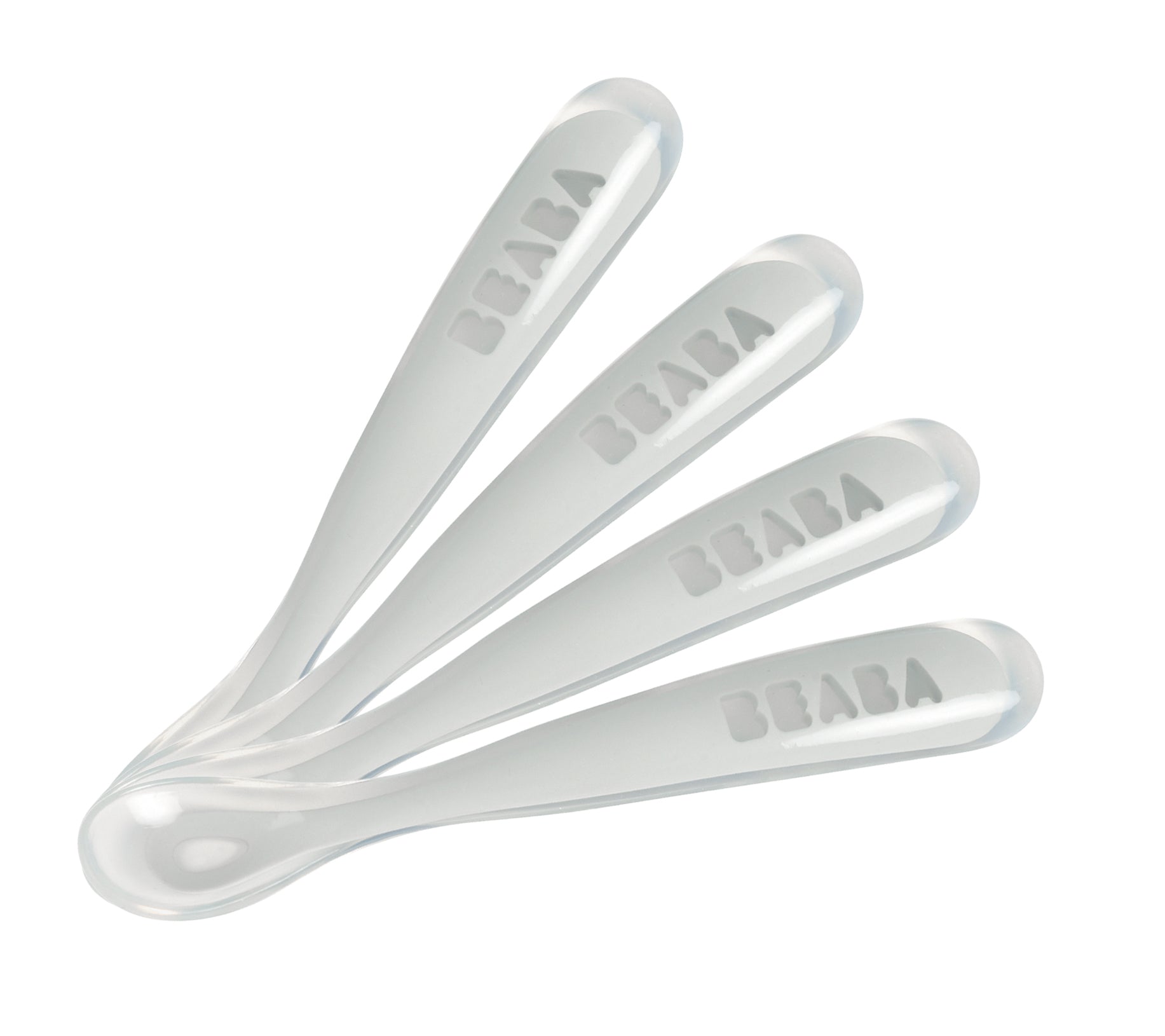 Set von 4 Easy-Grip 1st Stage Silicone Spoons