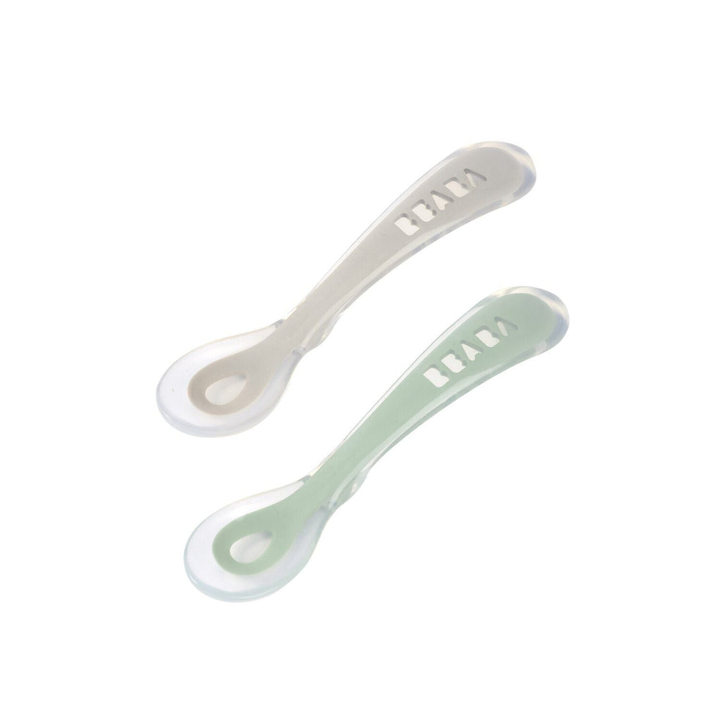 Set von 2 Siliconlöffeln der zweiten Stufe mit Lagergehäuse