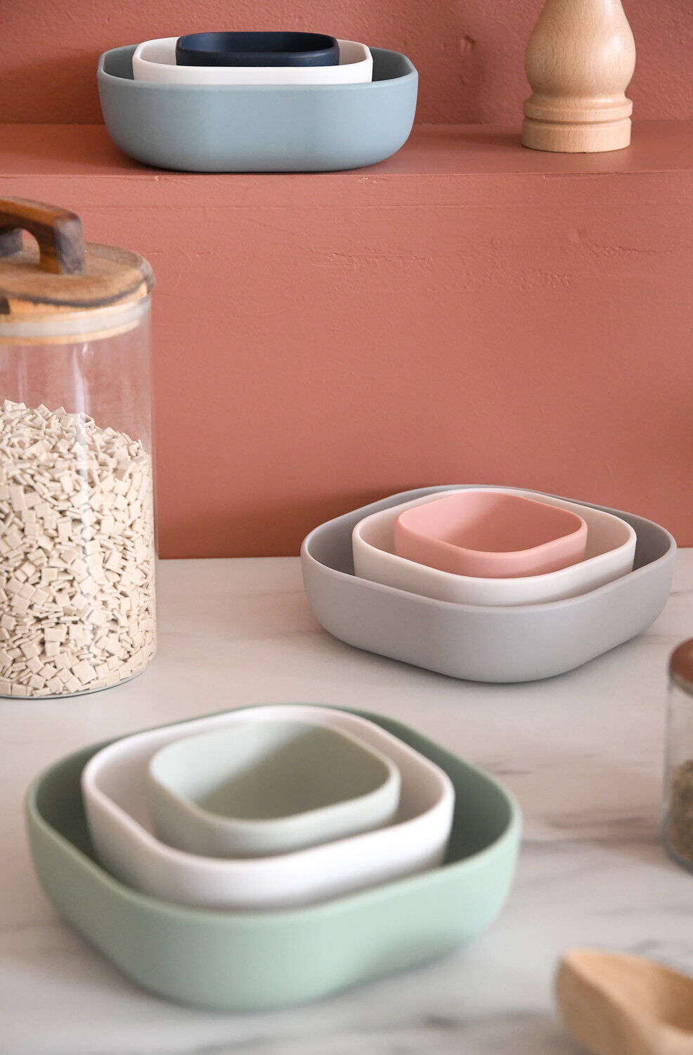 Silikon Nesting Bowls - Set von 3