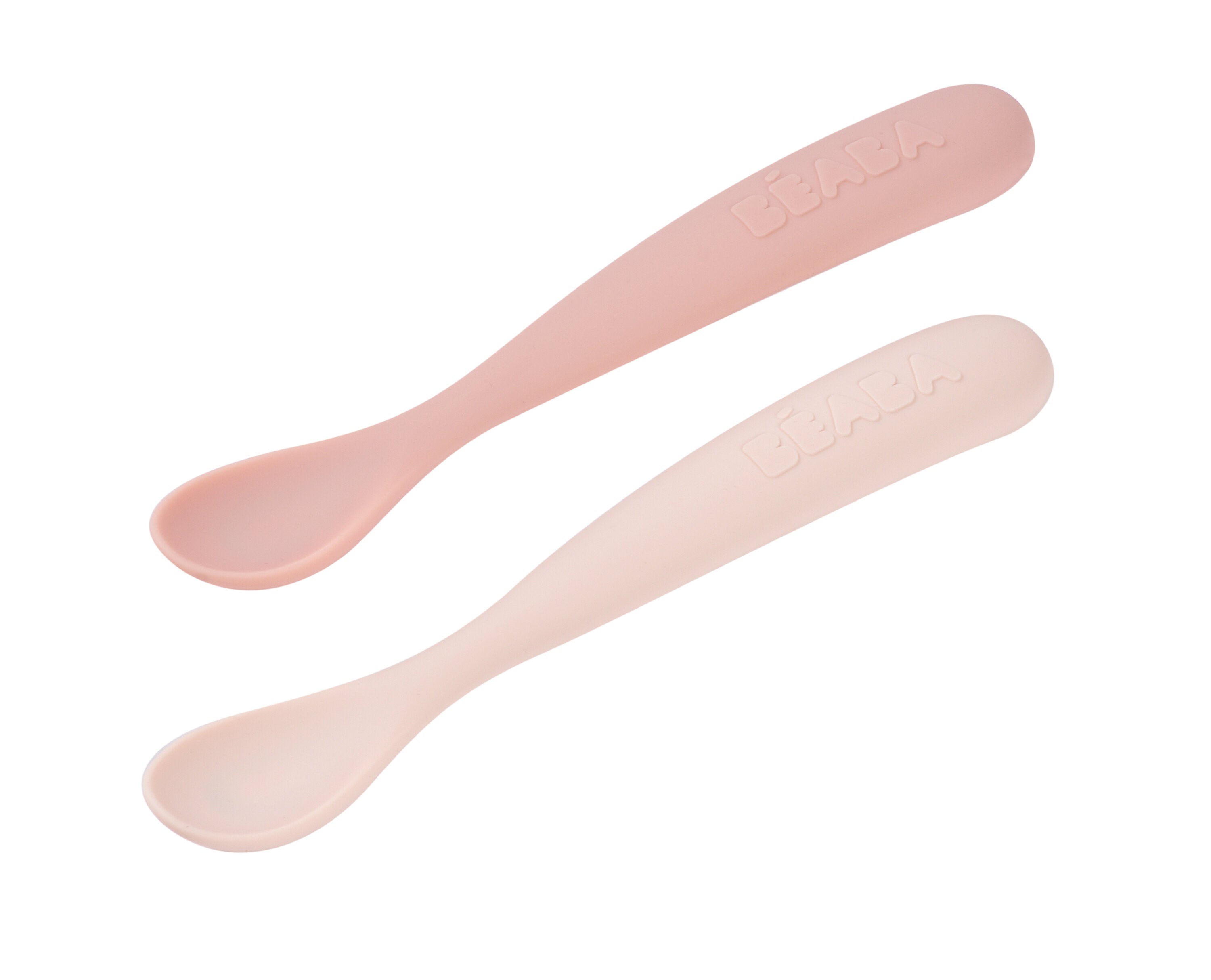 Set von 2 Easy-Grip 1st Stage Single Tone Silicone Spoons + Lagergehäuse
