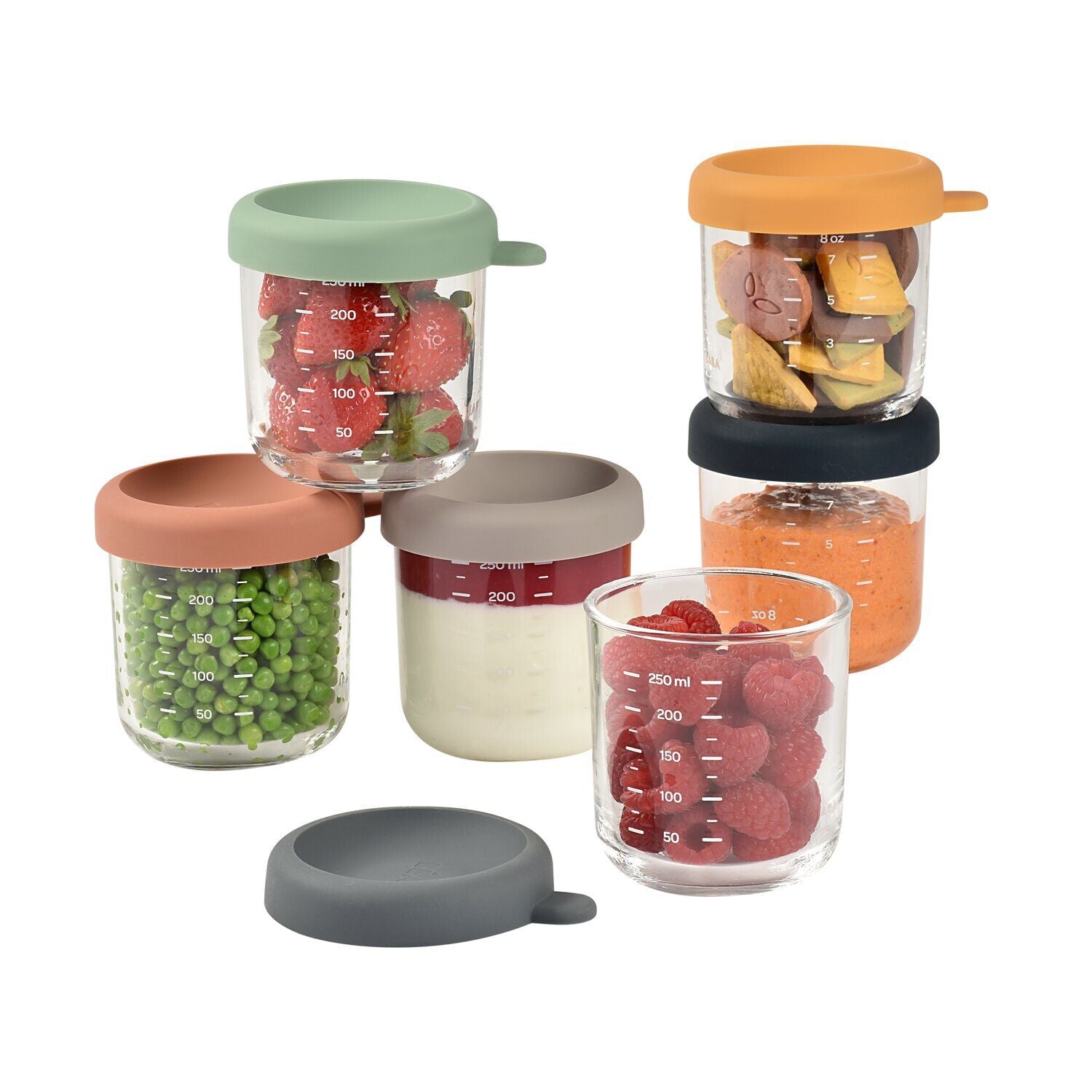 Set von 6 227 g Glas Baby Food Jars