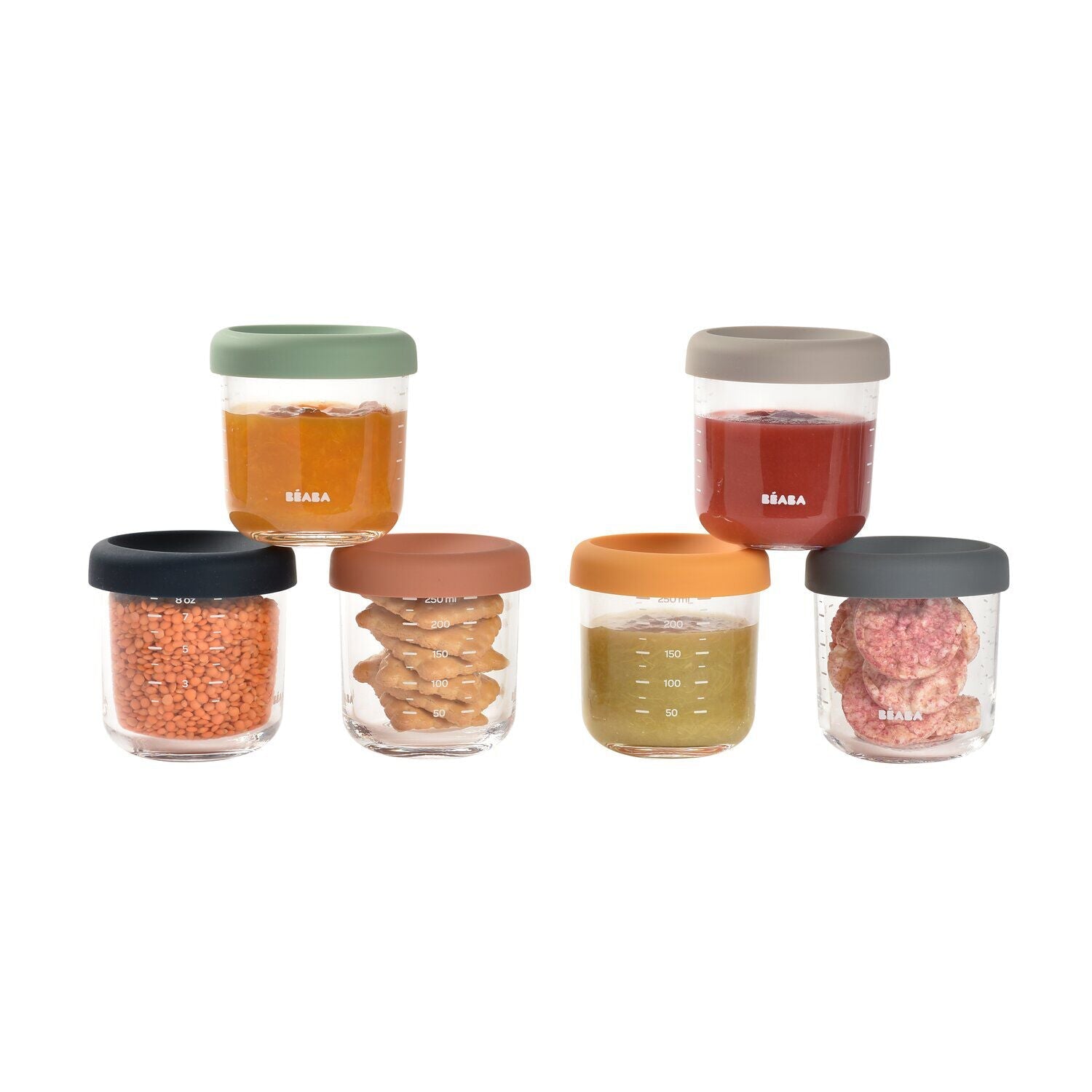 Set von 6 227 g Glas Baby Food Jars