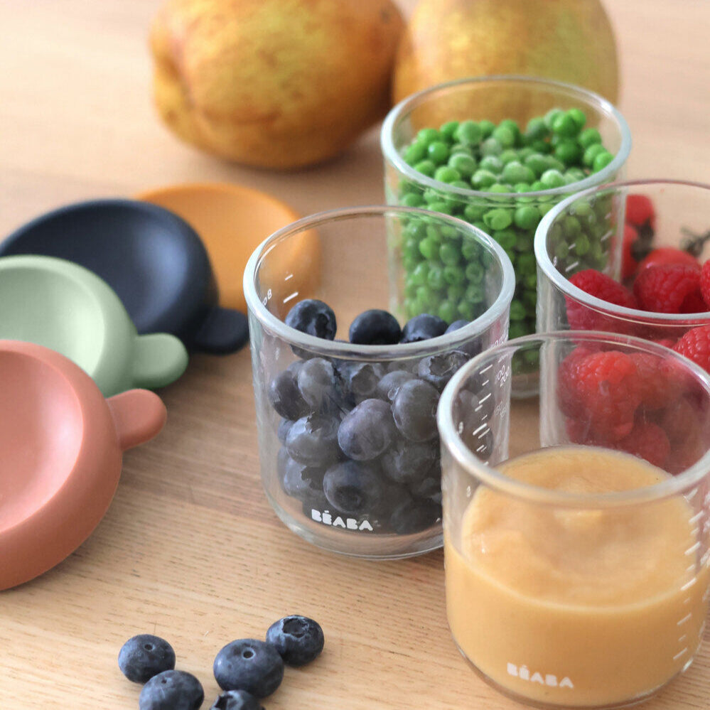 Set von 4 227 g Glas Baby Food Jars