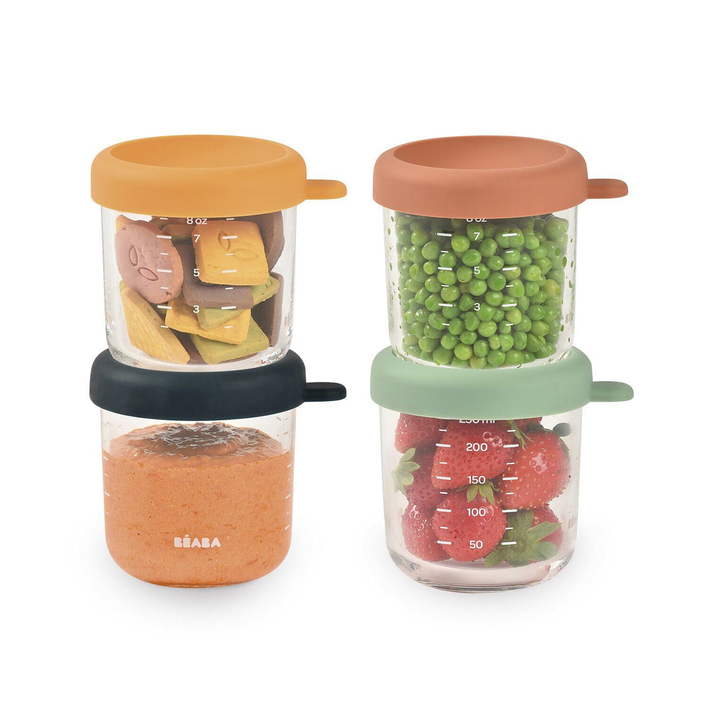 Set von 4 227 g Glas Baby Food Jars