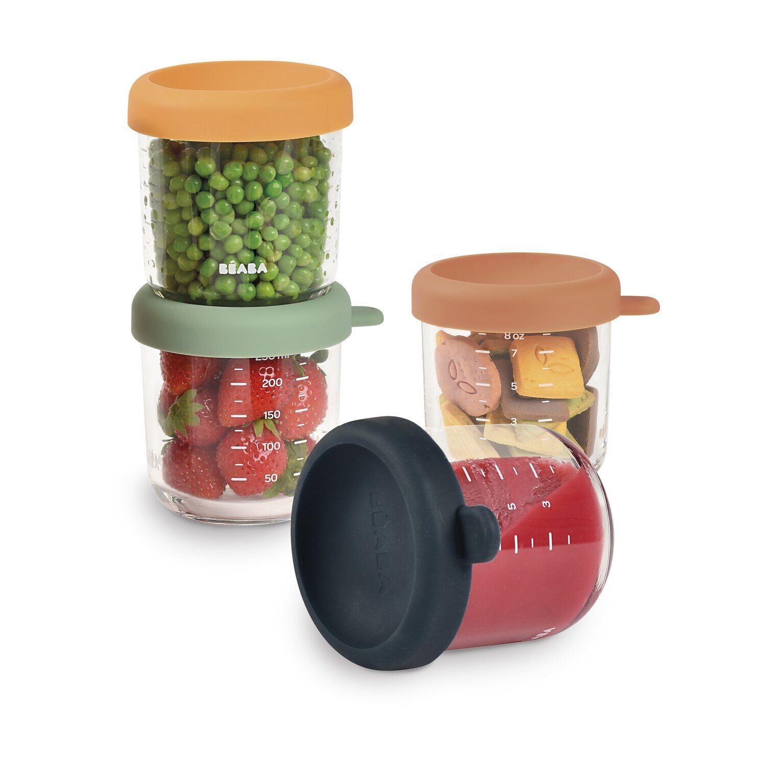 Set von 4 227 g Glas Baby Food Jars